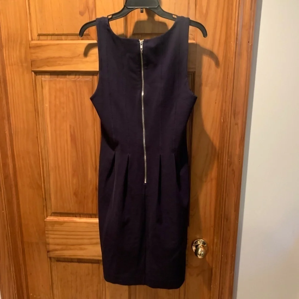J. Crew Sleeveless Pleated Dress In Navy Size 8